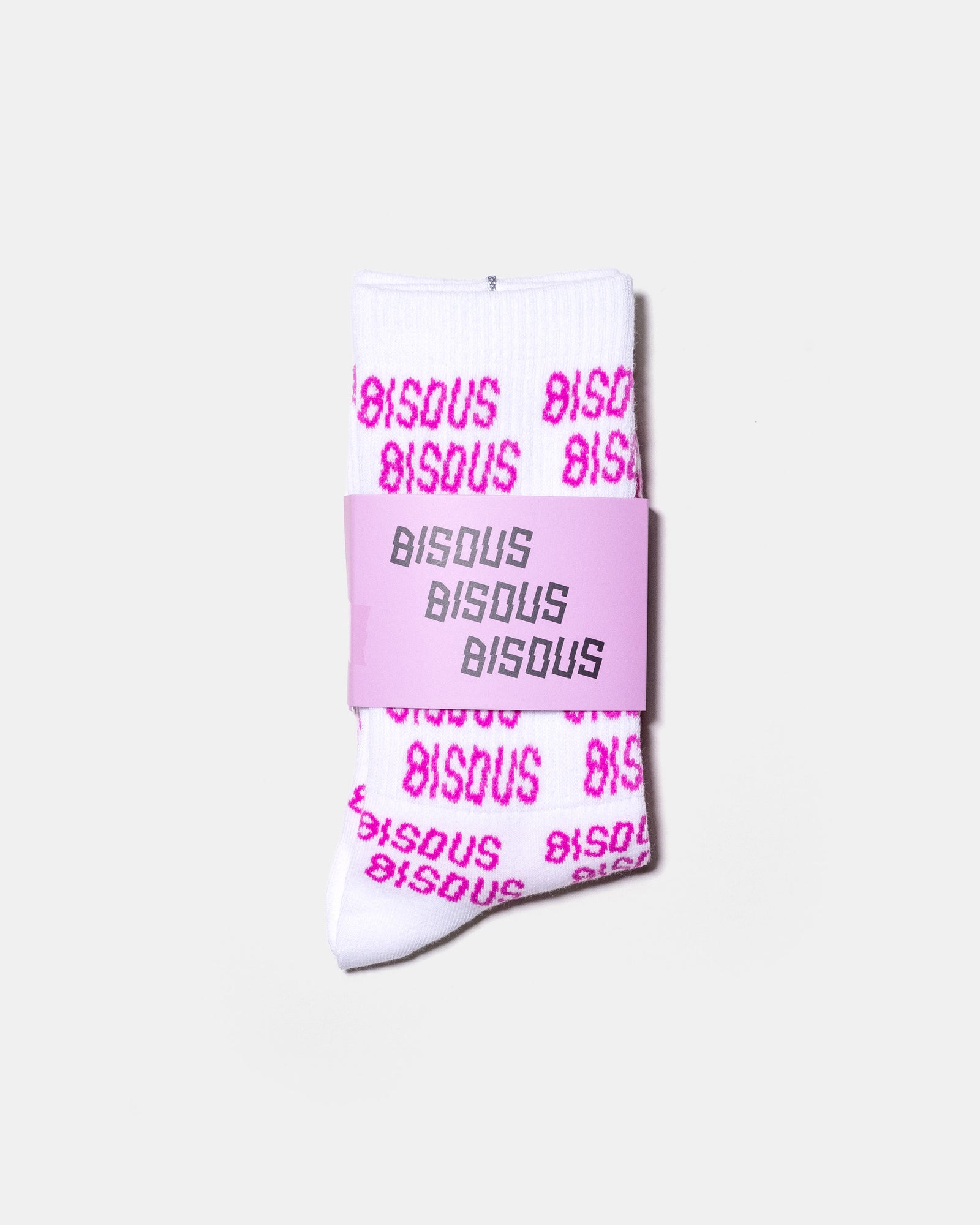 Bisous All Over Socks White