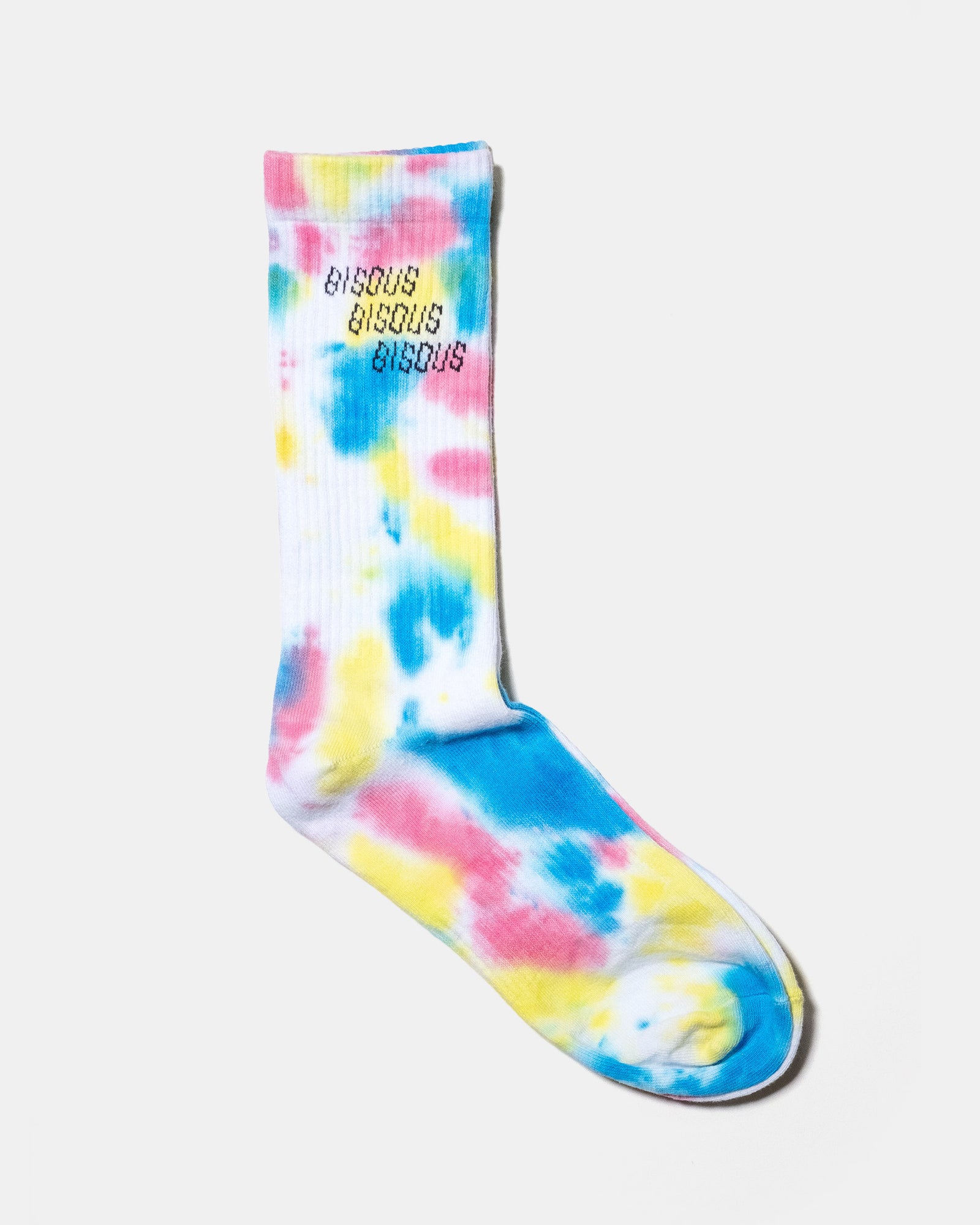 Bisous Triple Logo Socks Tie Dye