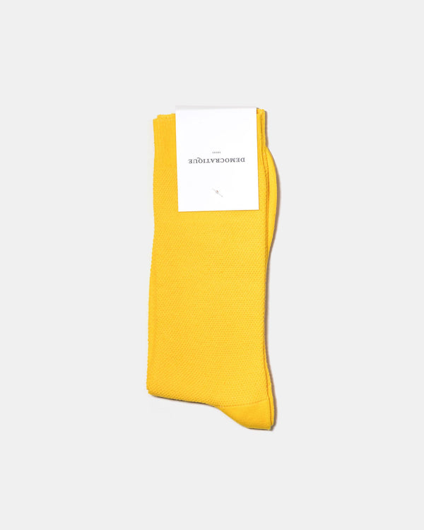 Democratique Pique Socks - Dominant Yellow
