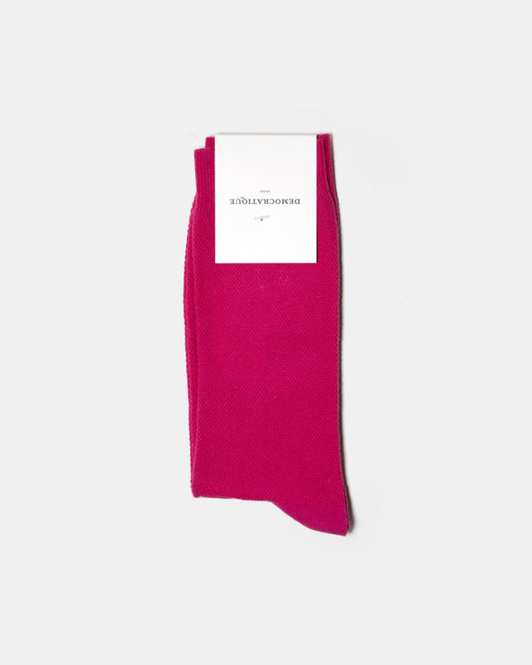 Democratique Pique Socks - Purplish Pink