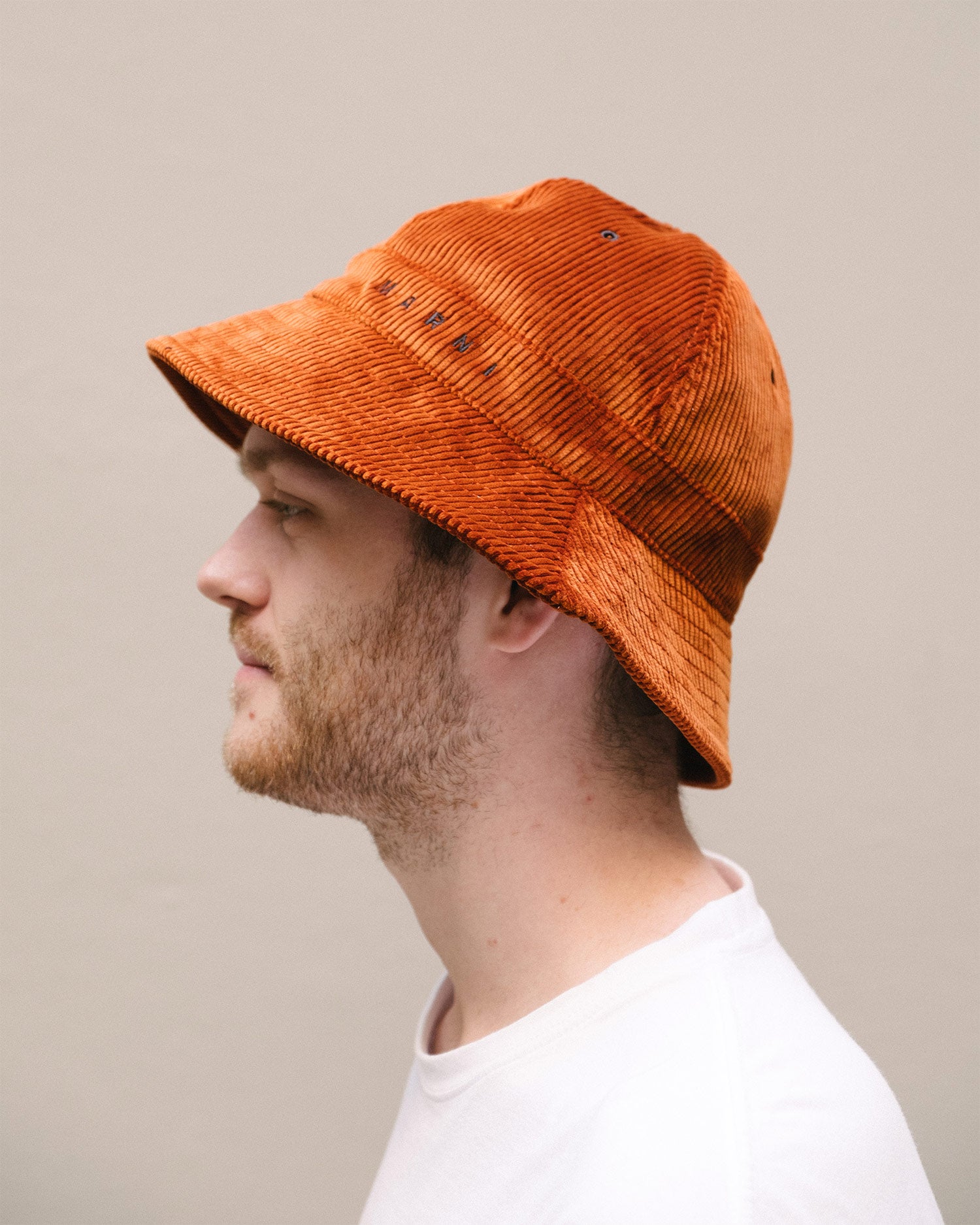 Marni Bucket Hat Rust Corduroy