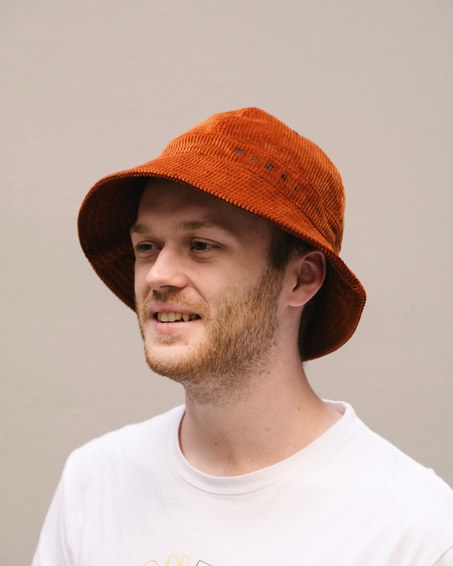 Marni Bucket Hat Rust Corduroy