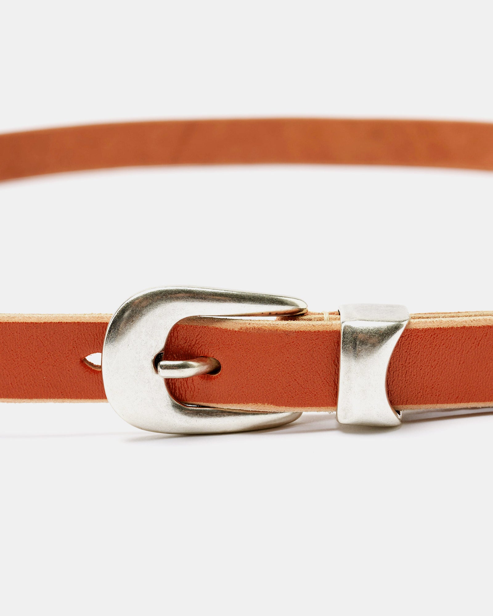 Our Legacy 2cm Belt in Arancia Orange Leather A22118CO CONTRA Store