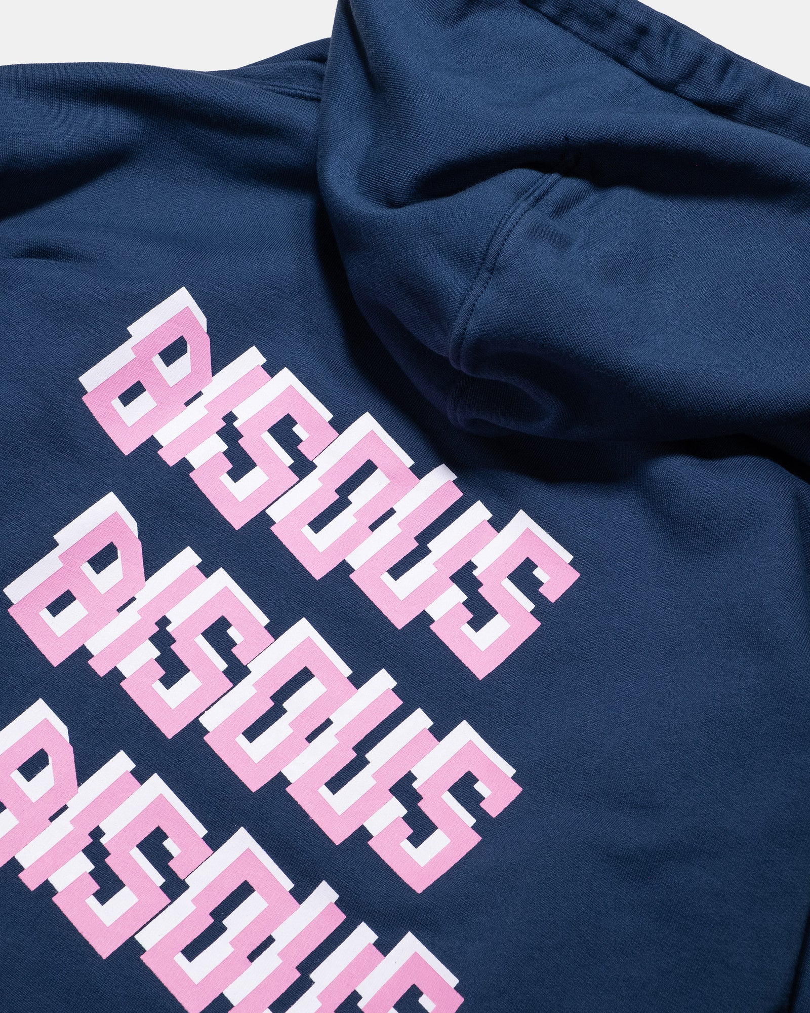 Bisous Triple Logo Hoodie Navy