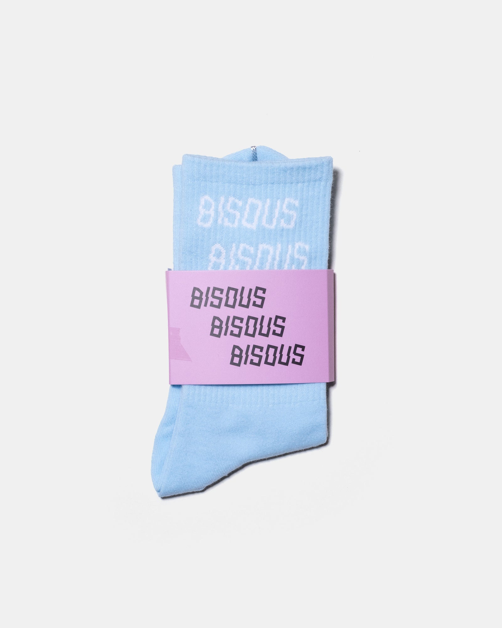 Bisous Triple Logo Socks Blue