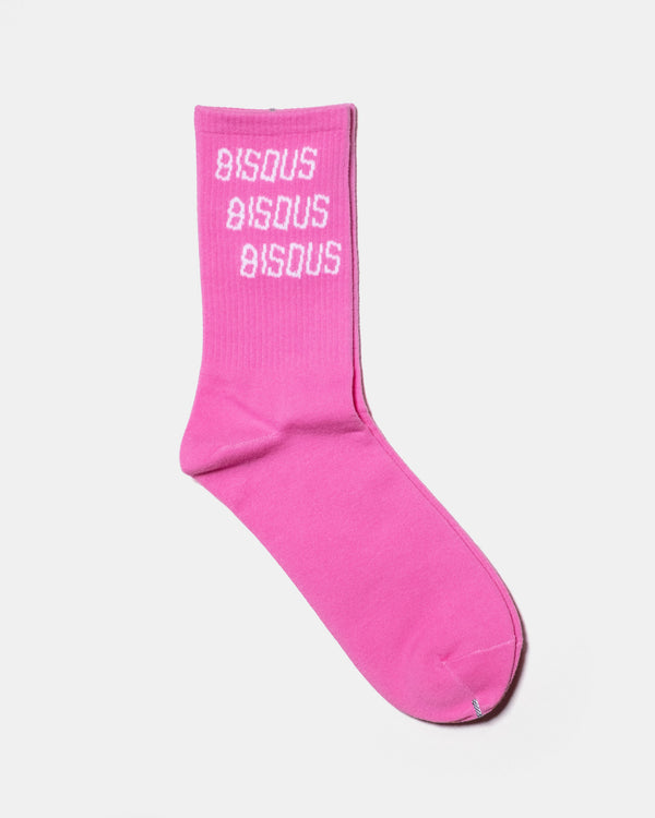 Bisous Triple Logo Socks Pink detail