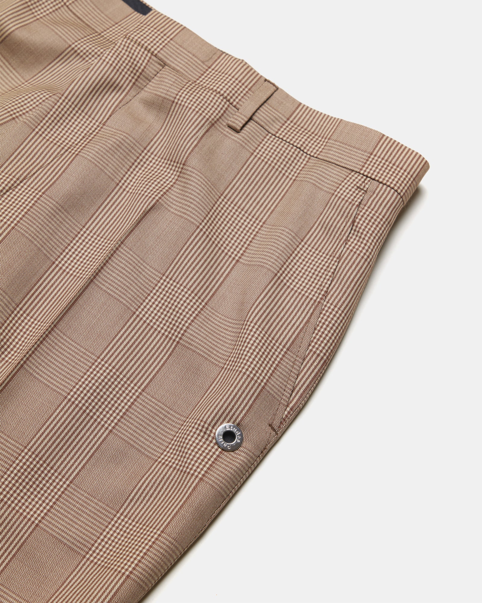 Études Revolte Trousers Brown Check